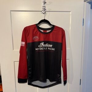 Indian Motorcycle Racing Kids Jersey - Red and Black